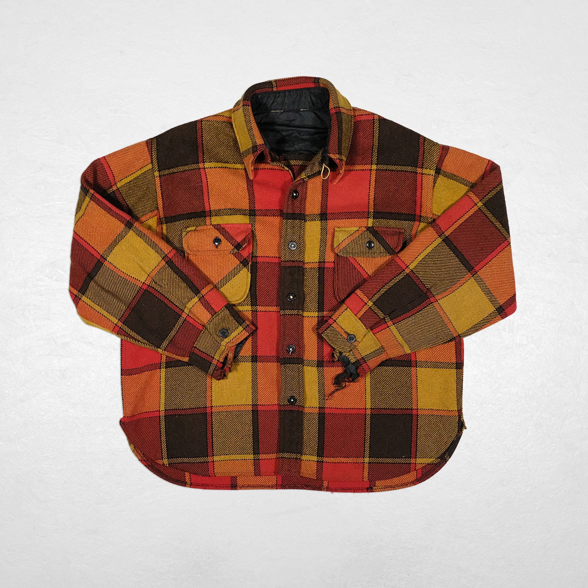 CPO Wool Plaid - Red/Gold/Black